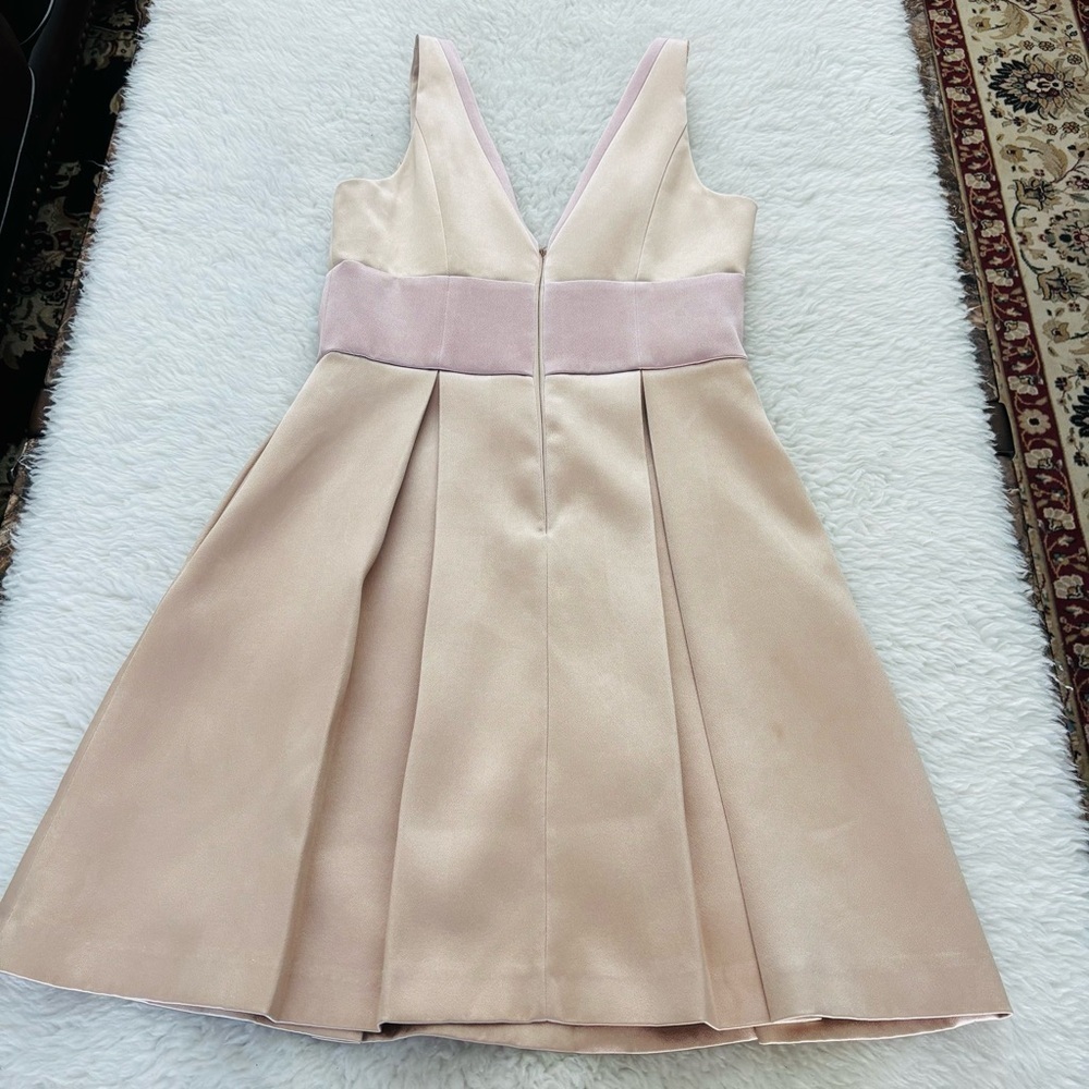 Bradey Mishka light Brown/Blush Pink Shiny Sleeveless Dress size EU34 US 2